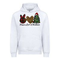 White peace love christmas Urban Hoodie - RanaPortraitStore