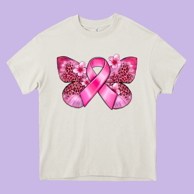 Cancer Butterfly Heavy Core Tee Designed By Fadigitalartstudio
