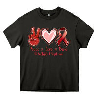 Asphalt Peace Love Cure Multiple Myeloma Cancer Heavy Core Tee - Jasminsmagicworld