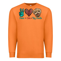Carrot Peace Love Toy Poodle Premium Sweatshirt - Jasminsmagicworld