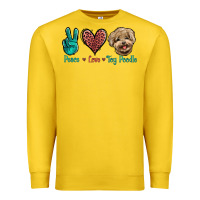 Lemon Peace Love Toy Poodle Premium Sweatshirt - Jasminsmagicworld