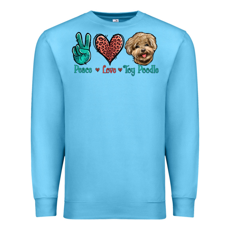 Peace Love Toy Poodle Premium Sweatshirt by Jasminsmagicworld | Teevron