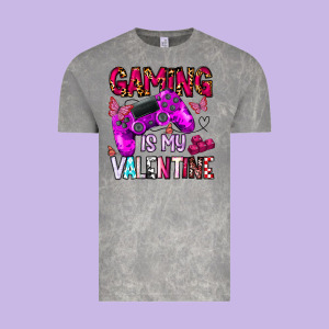 Gaming Is My Valentine Vintage Tee Designed By Cowhidedigitalart
