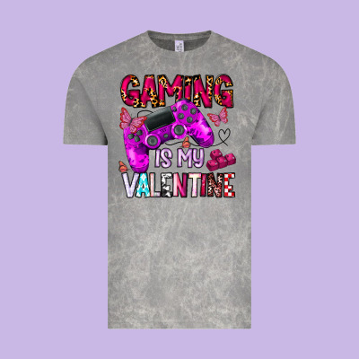 Gaming Is My Valentine Vintage Tee Designed By Cowhidedigitalart