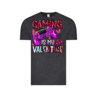 Vintage Black gaming is my valentine Vintage Tee - CowhideDigitalArt