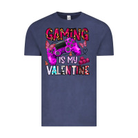 Vintage Denim gaming is my valentine Vintage Tee - CowhideDigitalArt
