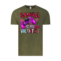 Vintage Olive gaming is my valentine Vintage Tee - CowhideDigitalArt