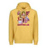 Antique Gold shopping life  gnome Premium Hoodie - BarkalooDesign