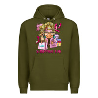 Army Green shopping life  gnome Premium Hoodie - BarkalooDesign