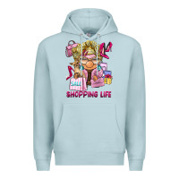 Blue Mist shopping life  gnome Premium Hoodie - BarkalooDesign