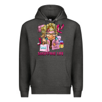 Charcoal Heather shopping life  gnome Premium Hoodie - BarkalooDesign