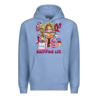 Colony Blue shopping life  gnome Premium Hoodie - BarkalooDesign