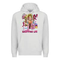 Dove Grey shopping life  gnome Premium Hoodie - BarkalooDesign