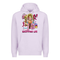 Lilac shopping life  gnome Premium Hoodie - BarkalooDesign
