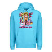 Ocean Blue shopping life  gnome Premium Hoodie - BarkalooDesign