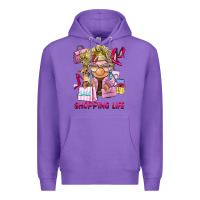 Purple shopping life  gnome Premium Hoodie - BarkalooDesign