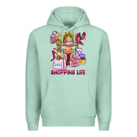Seafoam shopping life  gnome Premium Hoodie - BarkalooDesign