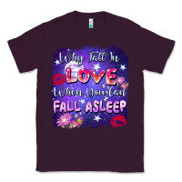 Plum Why fall in love when you can fall asleep Classic Tee - FaDigitalArtStudio