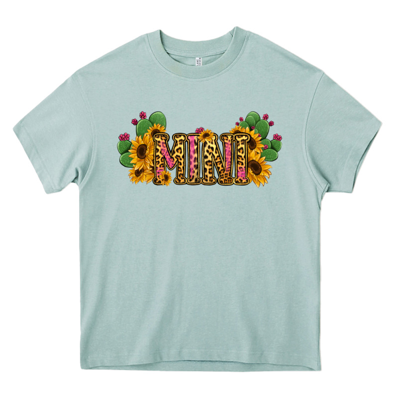 Cactus Leopard Sunflower Mama And Mini Set Heavy Core Tee by Jasminsmagicworld | Teevron