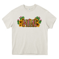 Cream Cactus Leopard Sunflower Mama and Mini Set Heavy Core Tee - Jasminsmagicworld