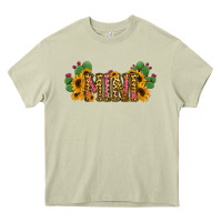 Mossy Cactus Leopard Sunflower Mama and Mini Set Heavy Core Tee - Jasminsmagicworld