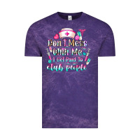 Cloud Purple Don't Mess With Me I Get Paid To Stab People Vintage Tee - CowhideDigitalArt