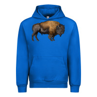 Cobalt american bison body Urban Hoodie - RanaPortraitStore