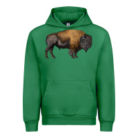 Emerald american bison body Urban Hoodie - RanaPortraitStore