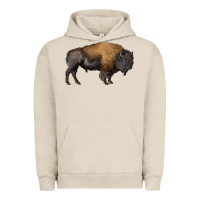 Pigment French Oak american bison body Urban Hoodie - RanaPortraitStore
