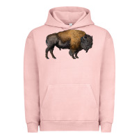 Pigment Salmon american bison body Urban Hoodie - RanaPortraitStore