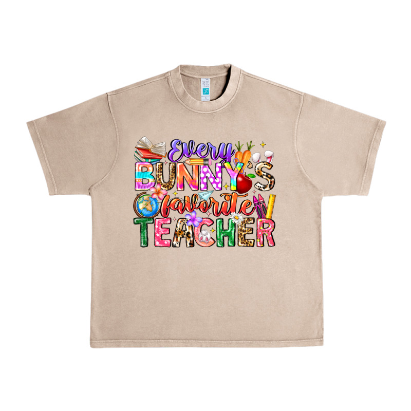 Every Bunny Favorite Teacher Easter Urban Heavy Tee by CowhideDigitalArt | Teevron