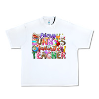 White Every Bunny Favorite Teacher Easter Urban Heavy Tee - CowhideDigitalArt