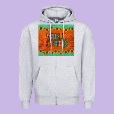 Western Wild Child Zipper Hoodie Designed By Jasminsmagicworld