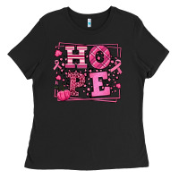 Black Hope Breast Cancer Awareness Fall Ladies Tee - LillyAllenDesigns