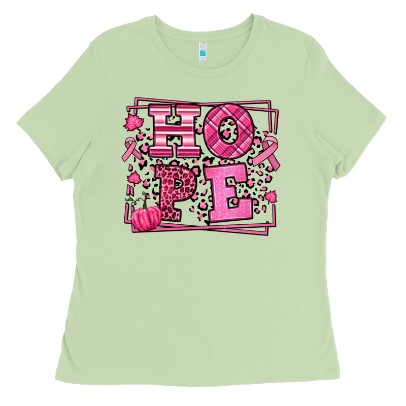 Hope Breast Cancer Awareness Fall Ladies Tee by LillyAllenDesigns | Teevron