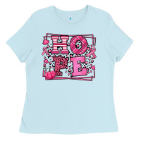 Baby Blue Hope Breast Cancer Awareness Fall Ladies Tee - LillyAllenDesigns
