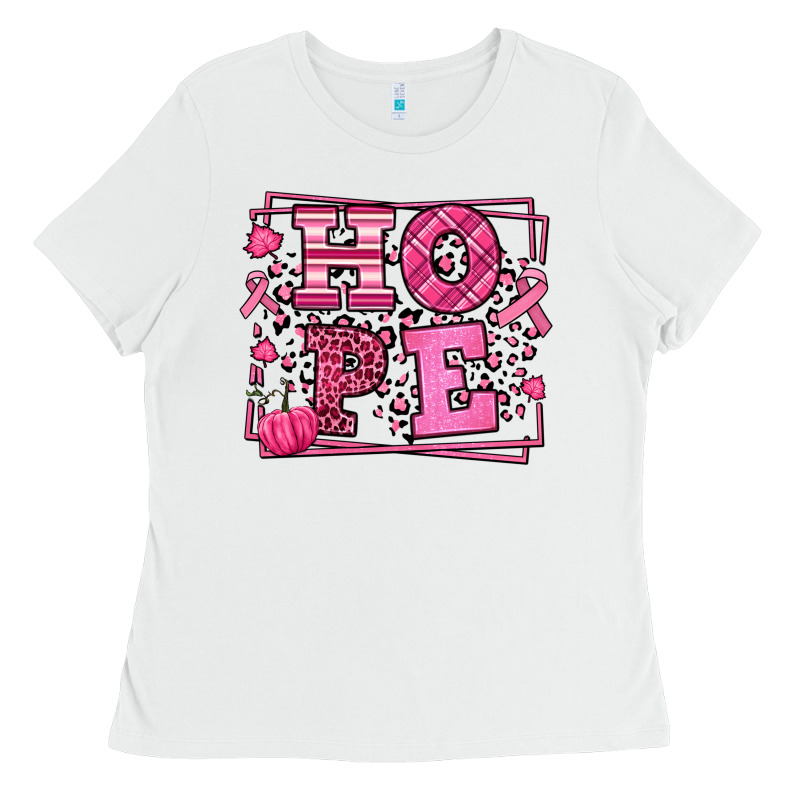 Hope Breast Cancer Awareness Fall Ladies Tee by LillyAllenDesigns | Teevron