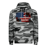 Slate Camo Distressed Sunflower American Flag Premium Hoodie - Jasminsmagicworld