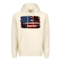 Tofu Distressed Sunflower American Flag Premium Hoodie - Jasminsmagicworld