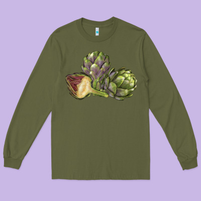 Artichoke Long Sleeve Tee Designed By Lillyallendesigns