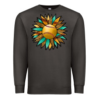 Smoke Softball Sunflower Premium Sweatshirt - Jasminsmagicworld