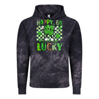 Cloud Black happy go lucky Vintage Hoodie - Artiststas