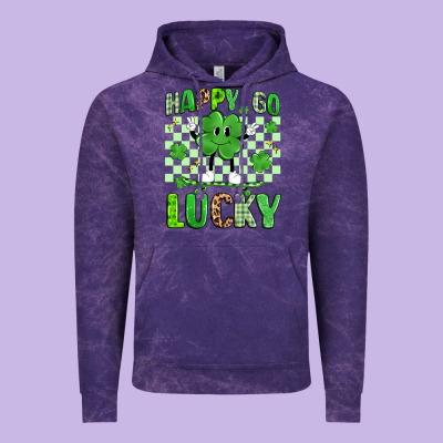 Happy Go Lucky Vintage Hoodie Designed By Artiststas