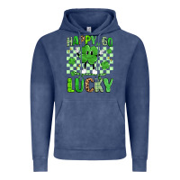 Vintage Denim happy go lucky Vintage Hoodie - Artiststas