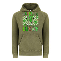 Vintage Olive happy go lucky Vintage Hoodie - Artiststas