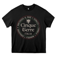 Black cinque terre italia gift for italian mediterranean travelers t shirt Heavy Core Tee - baoMotion