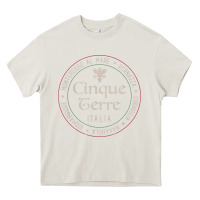 Cream cinque terre italia gift for italian mediterranean travelers t shirt Heavy Core Tee - baoMotion
