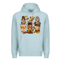 Blue Mist Coffee gnome Premium Hoodie - BarkalooDesign