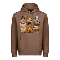 Chestnut Coffee gnome Premium Hoodie - BarkalooDesign