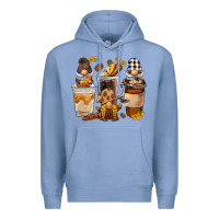 Colony Blue Coffee gnome Premium Hoodie - BarkalooDesign